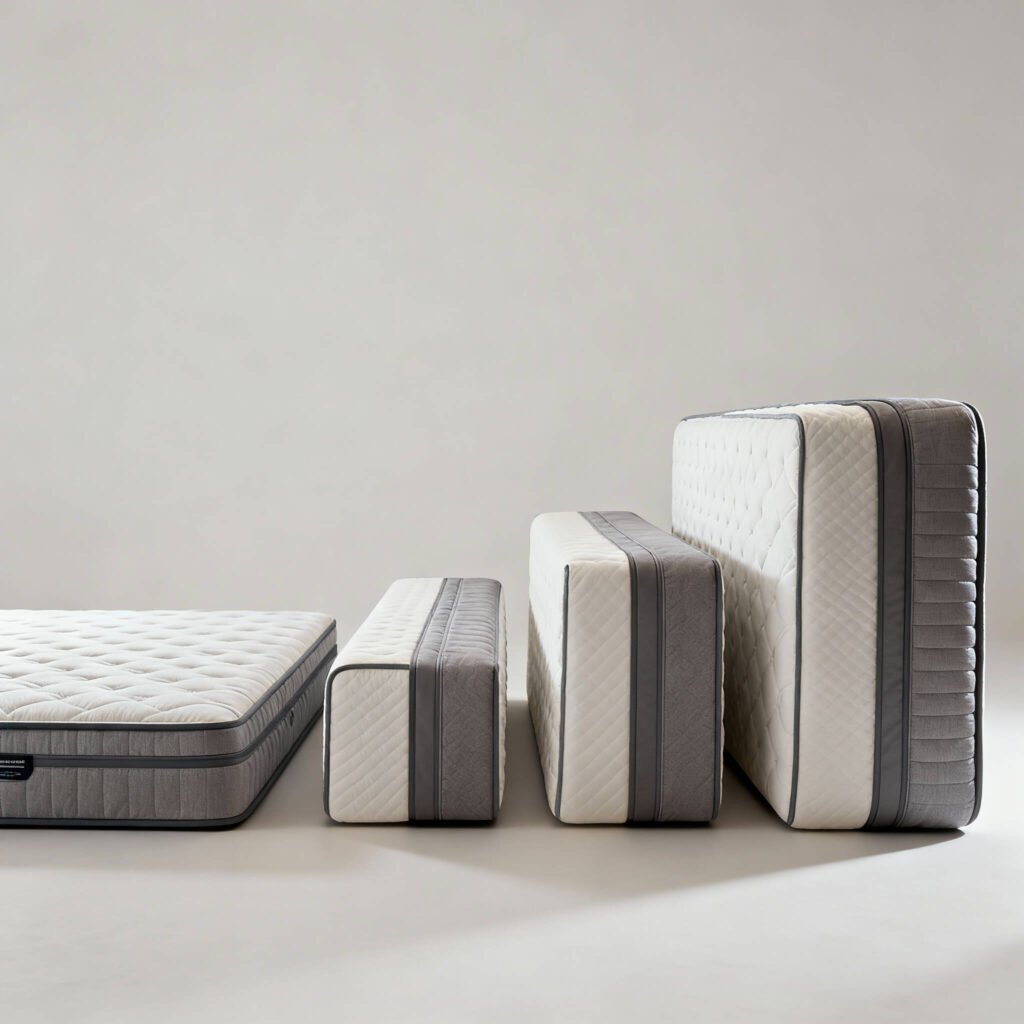 Comparativa de medidas estándar Comparativa de medidas estándar en colchón híbrido: 90x190, 135x190, 150x190, 160x200 — opciones Barcelona 2025