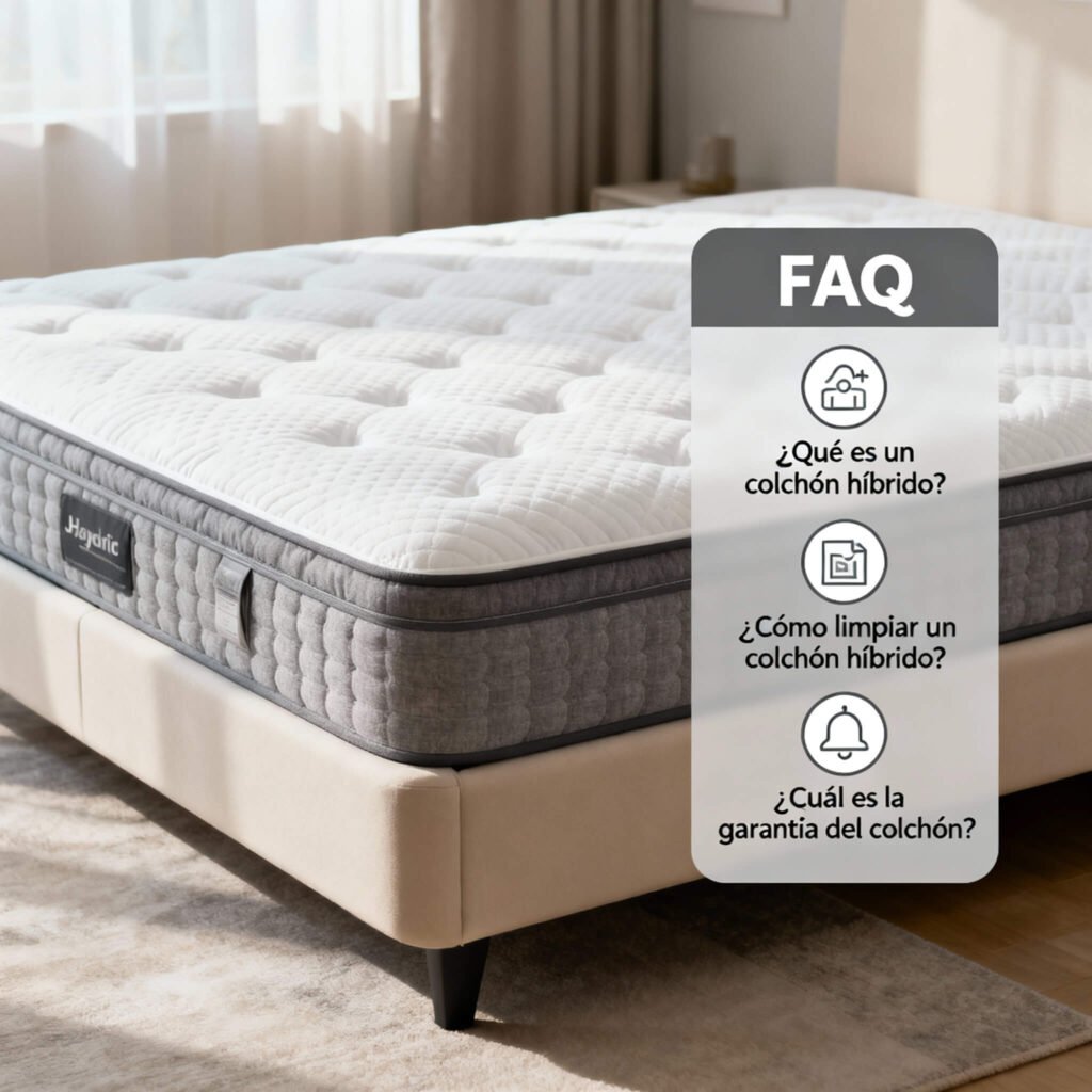 Preguntas frecuentes Dudas frecuentes sobre colchones híbridos: diferencias, beneficios, duración y consejos para elegir colchón en Barcelona