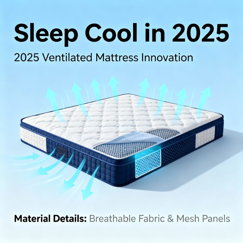 Ilustración colchón ventilado moderno sistema aireación dormir fresco verano 2025 España